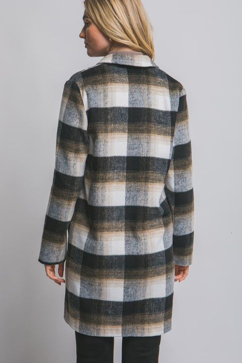 MELODY PLAID COAT